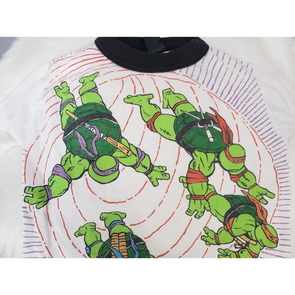 True Vintage 1990 Teenage Mutant Ninja Turtles T-Shirt Toddler‎ 90s Kid - Picture 3 of 7